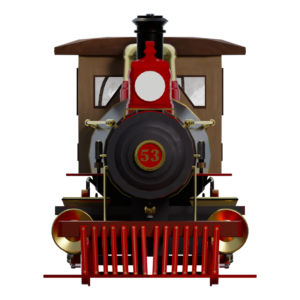 Right view of the Locomotive 3D model