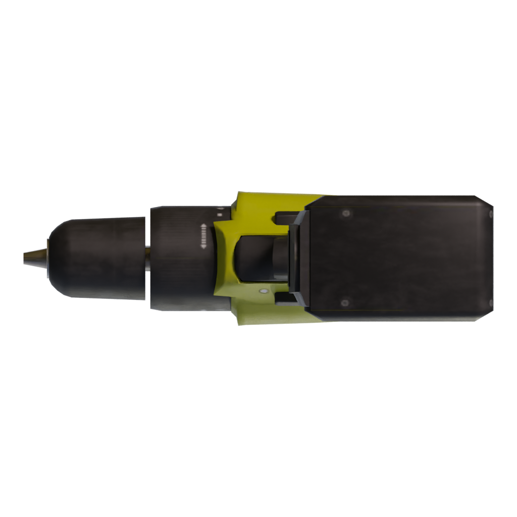 Bottom view of the Drill 3D model
