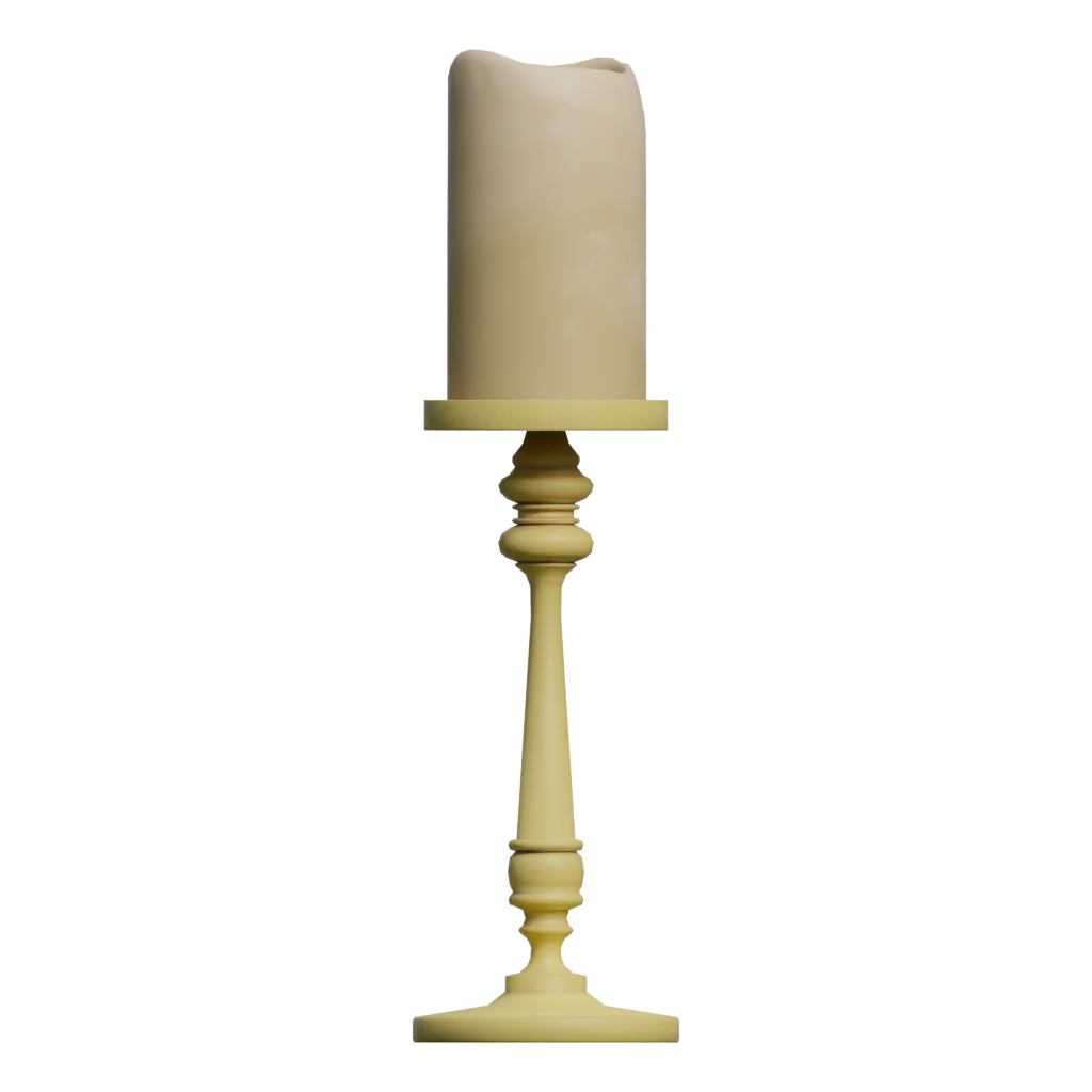 Back view of the Candle Holder 3D model