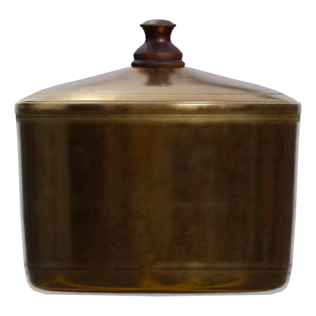 Right view of the Brass Pot 3D model