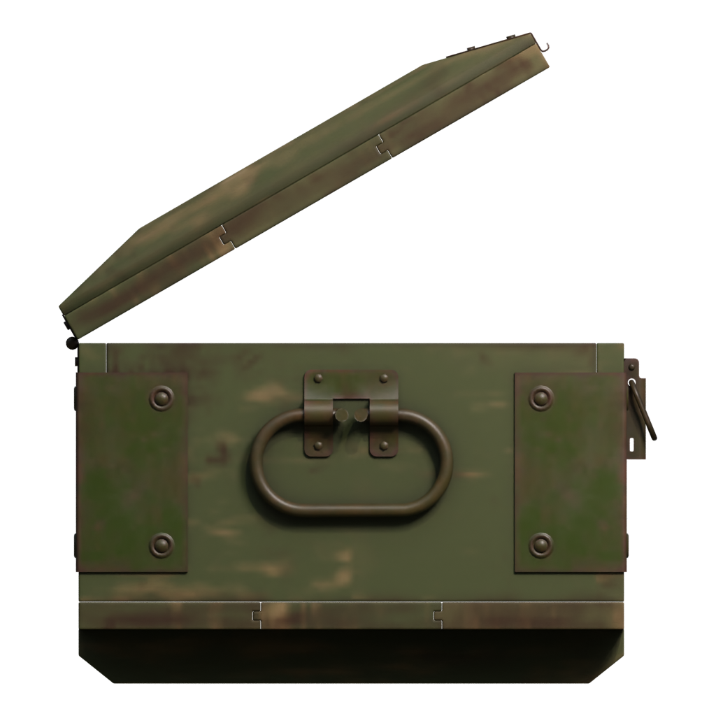 Front view of the Army Box 3D model