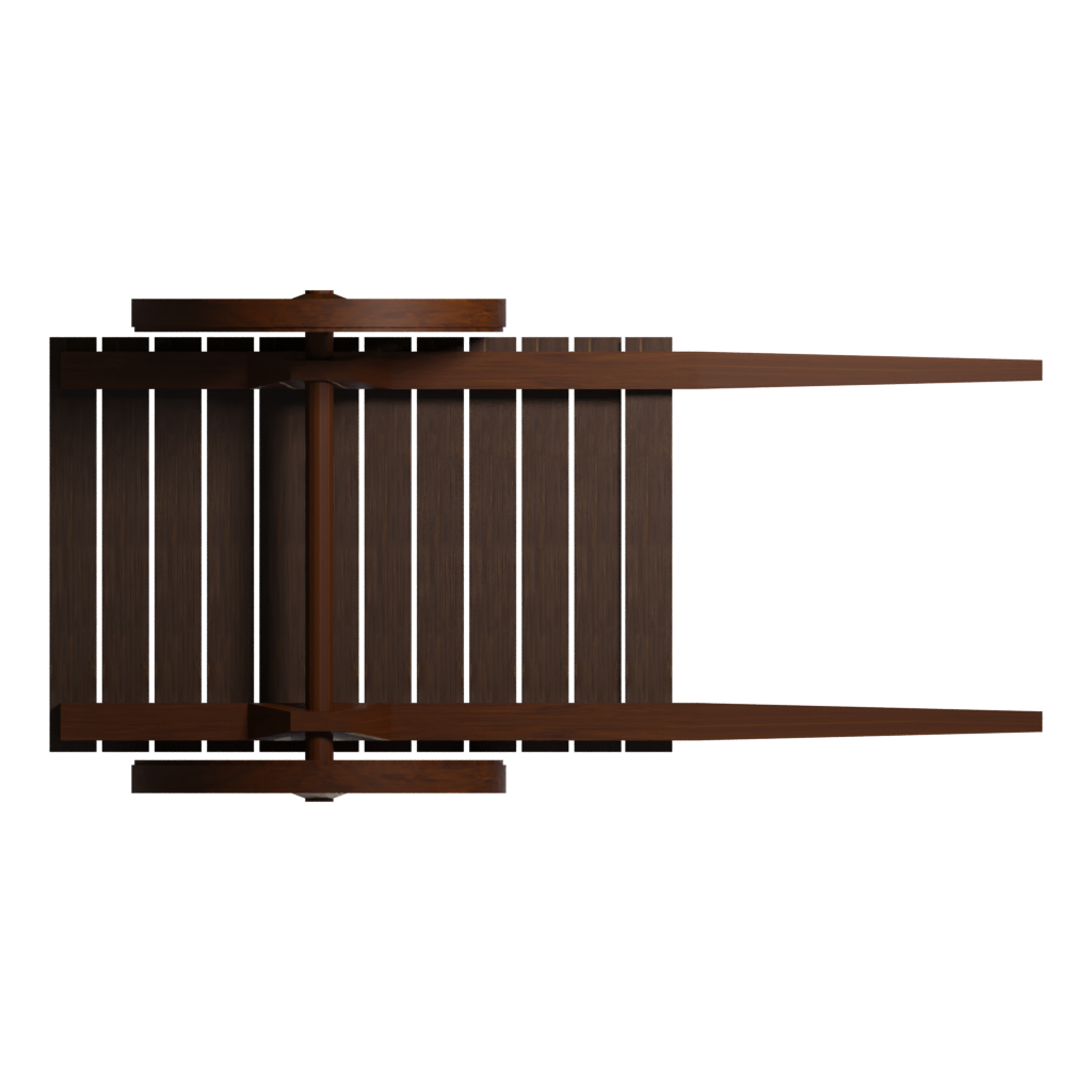 Bottom view of the Cart 3D model