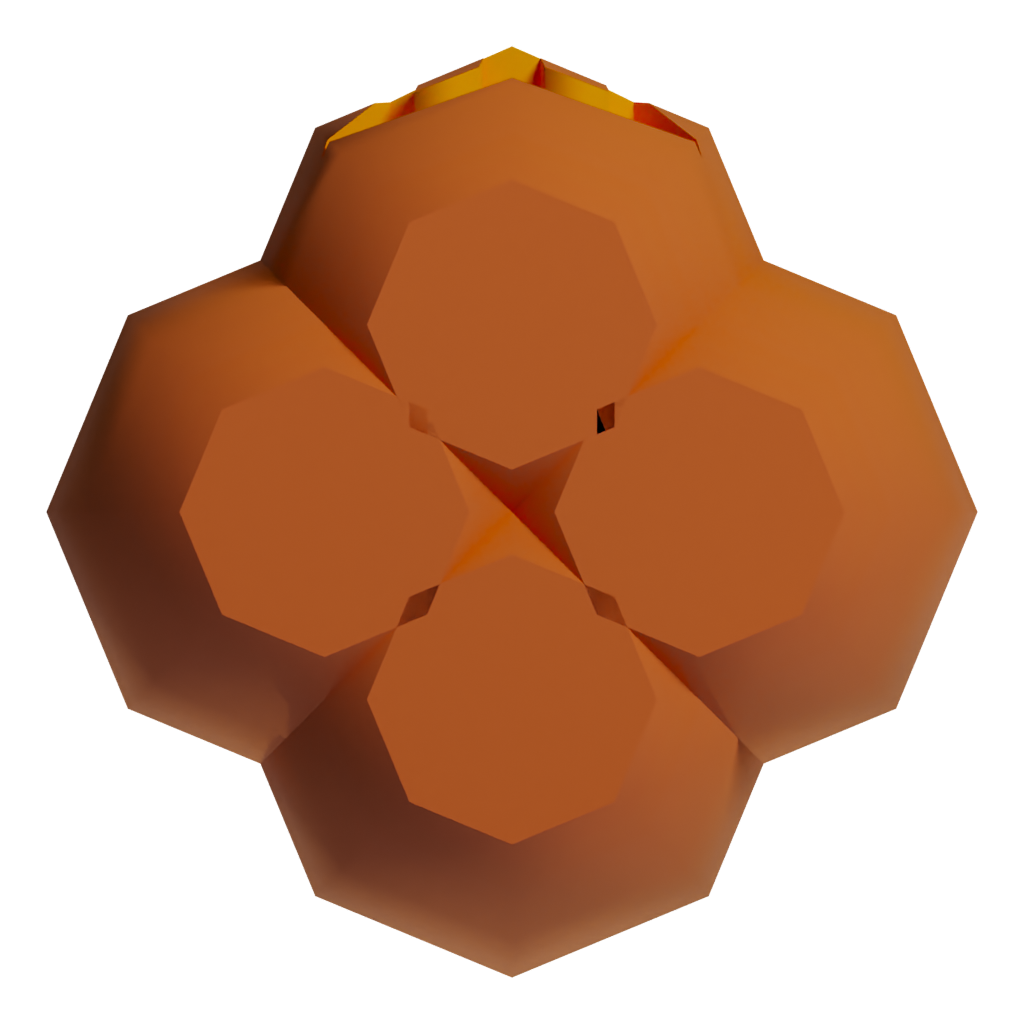 Bottom view of the Halloween Pumpkin 3D model