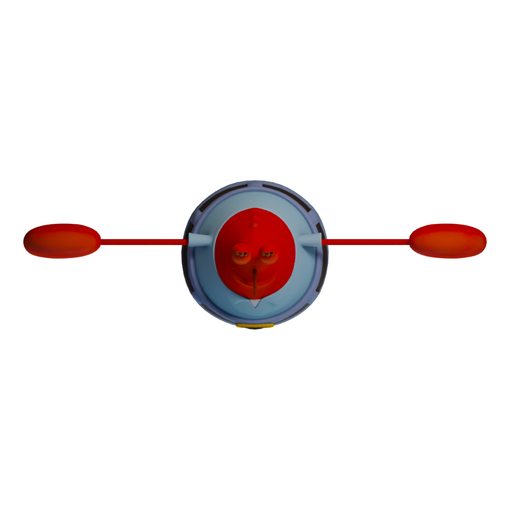 Top view of the Mr Krabs From Spongebob 3D model