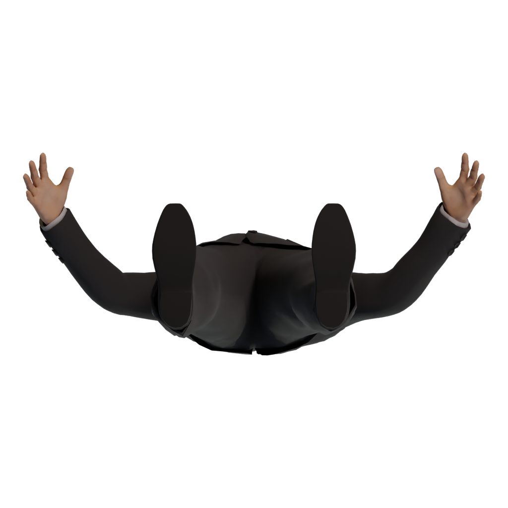 Bottom view of the Man Made Model 3D model