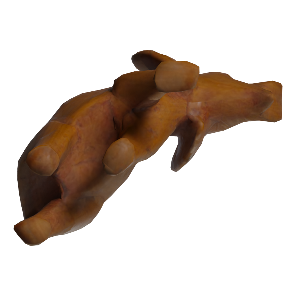 Bottom view of the Carved Wooden Elephant 3D model
