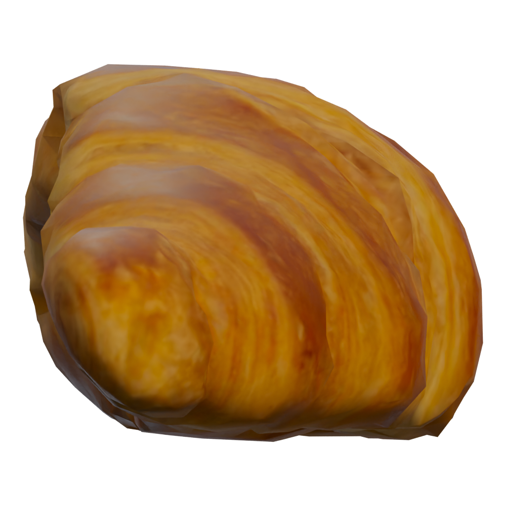 Right view of the Croissant 3D model