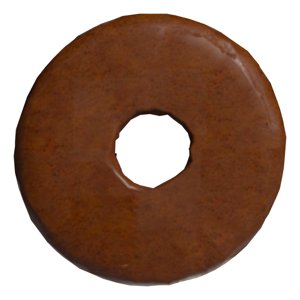 Bottom view of the Carrot Cake 3D model