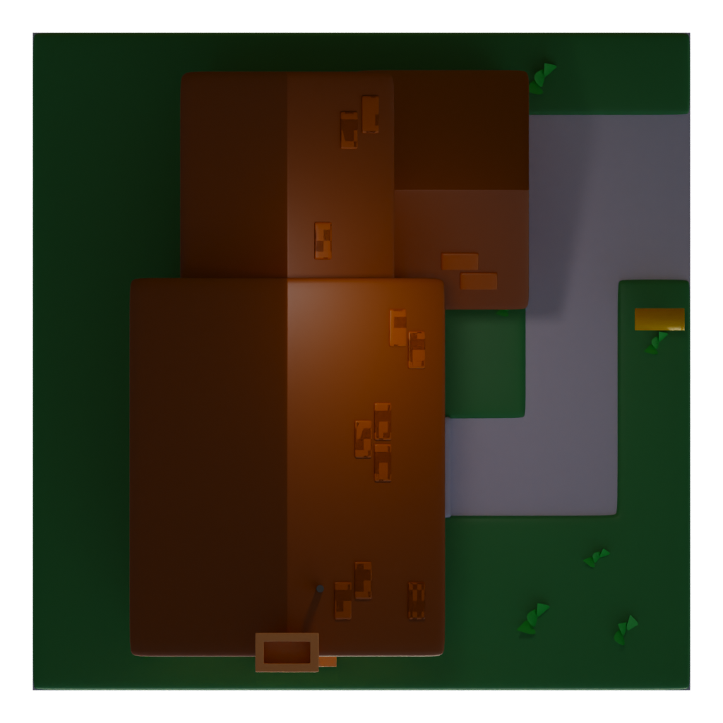 Top view of the Simpons House 3D model