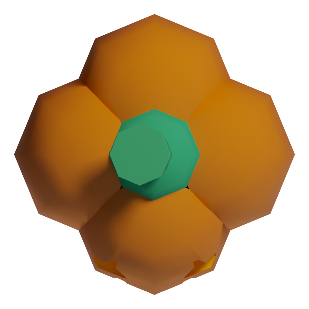 Top view of the Halloween Pumpkin 3D model