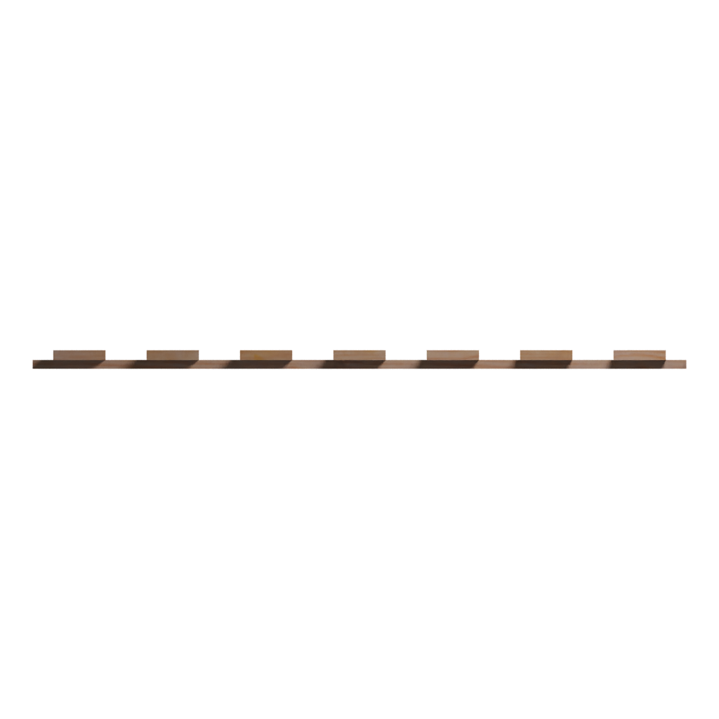 Bottom view of the Wood Fence 3D model
