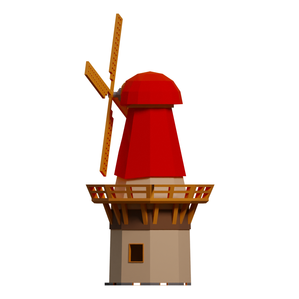 Left view of the Windmill By Sqmix 3D model