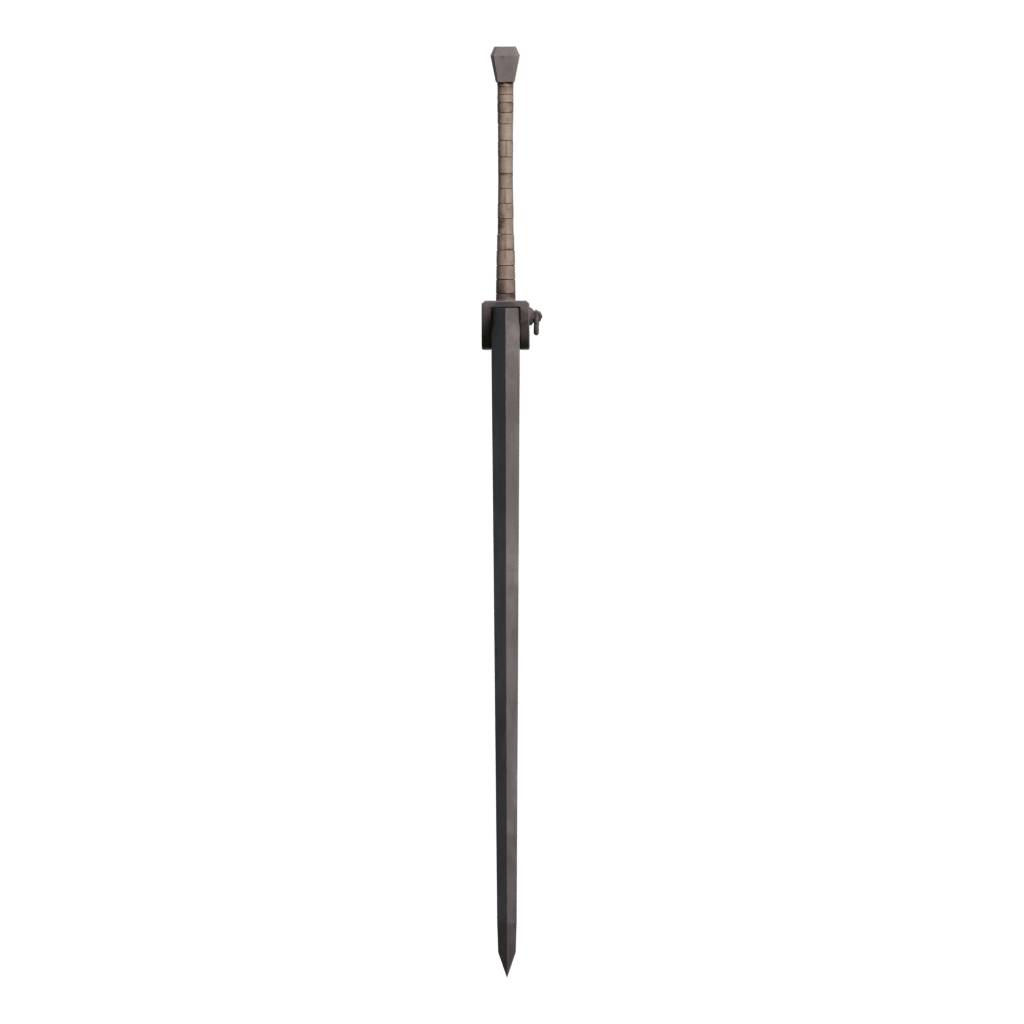 Right view of the Berserk Dragon Slayer Sword Asset 3D model