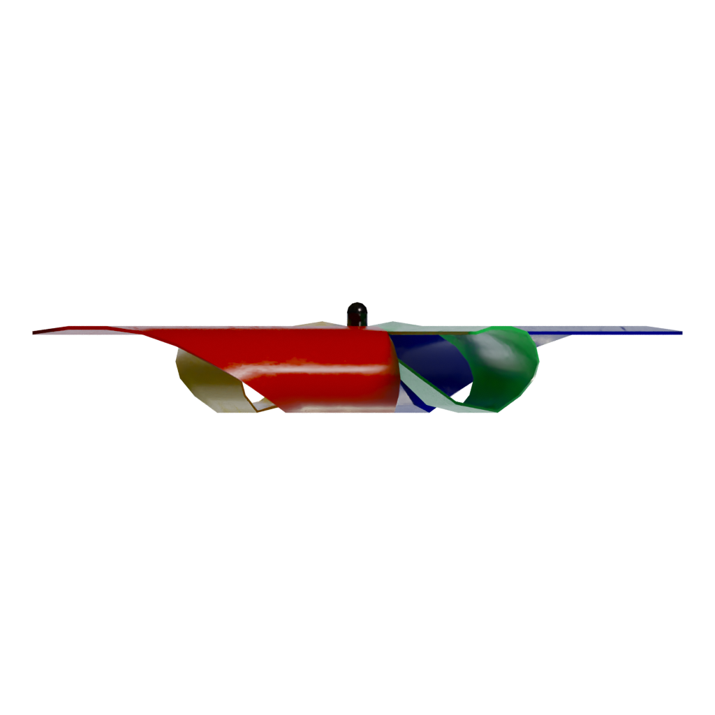 Top view of the Pinwheel 3D model