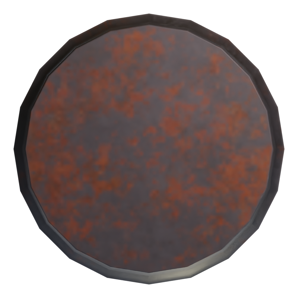 Bottom view of the Medieval Tavern Water Cup 3D model