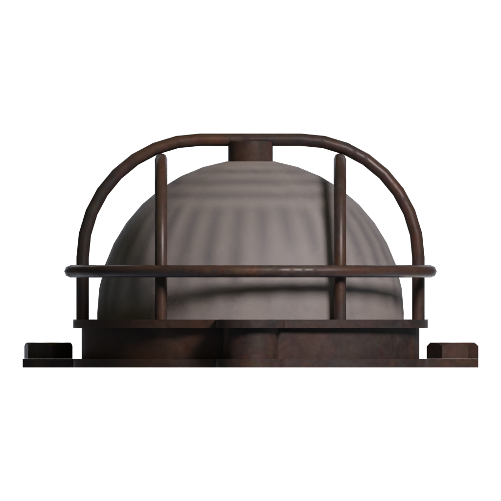 Bottom view of the Industrial Wall Lamp 3D model