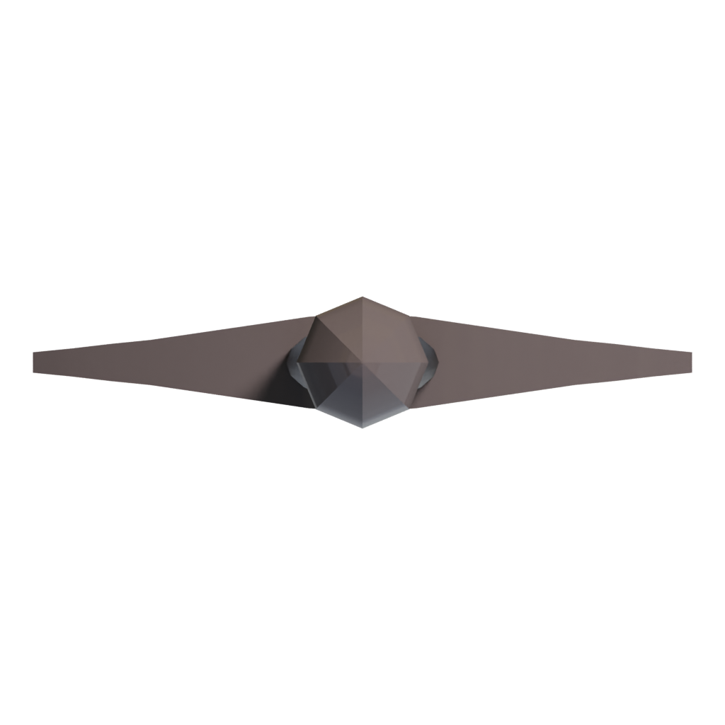 Bottom view of the Modernised Germanic Spatha 3D model