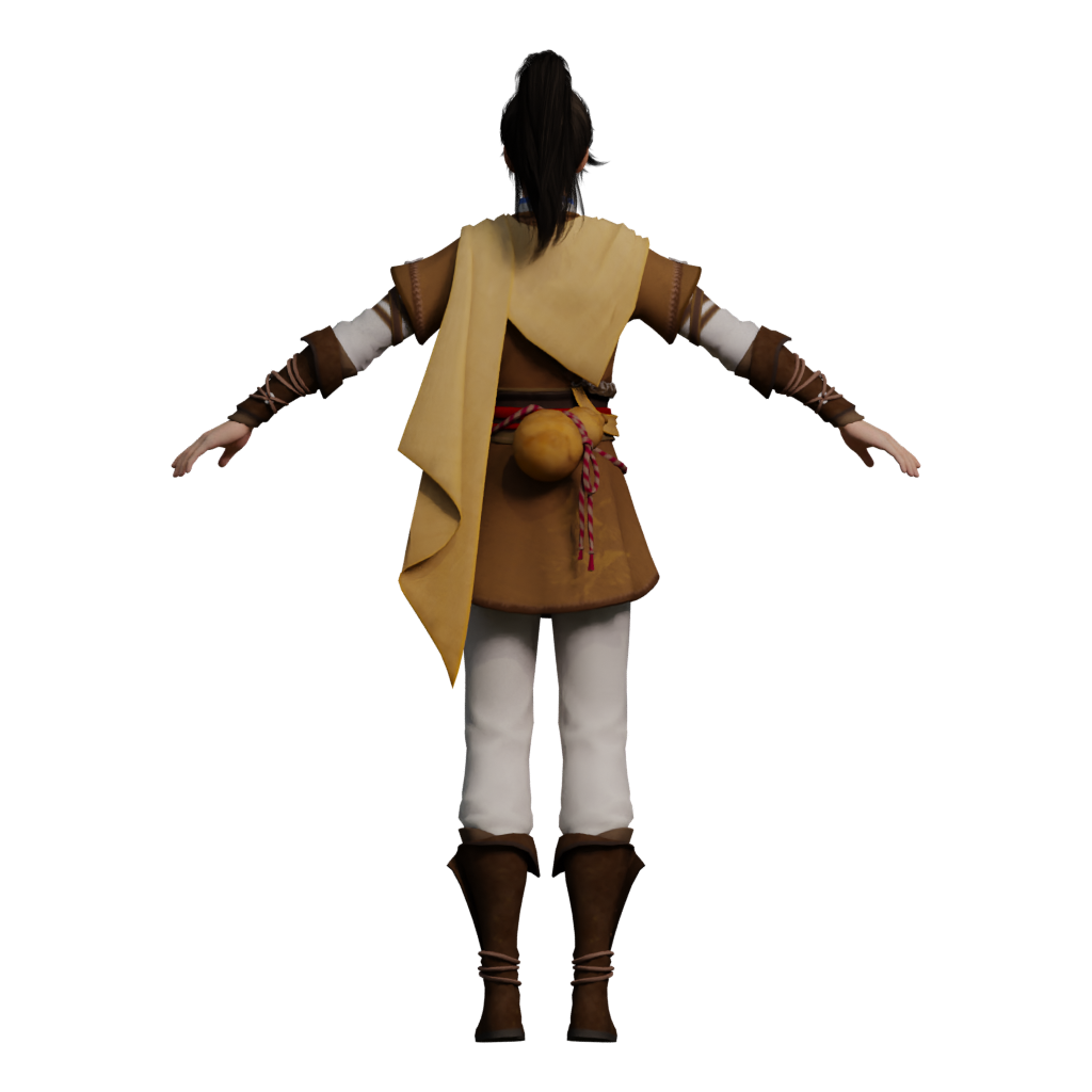 Back view of the Moonlight Blade Online Fashion Tyhgnan 3D model