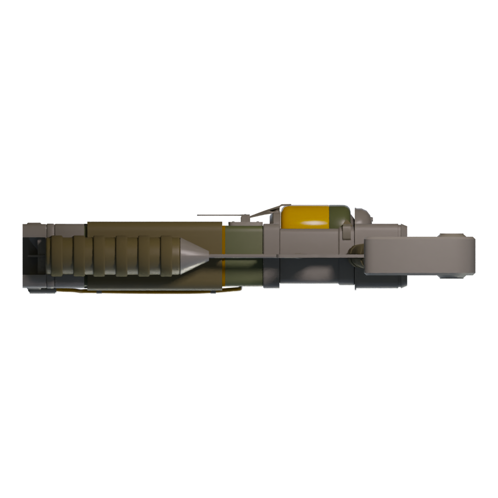 Bottom view of the Laserpistol 3D model