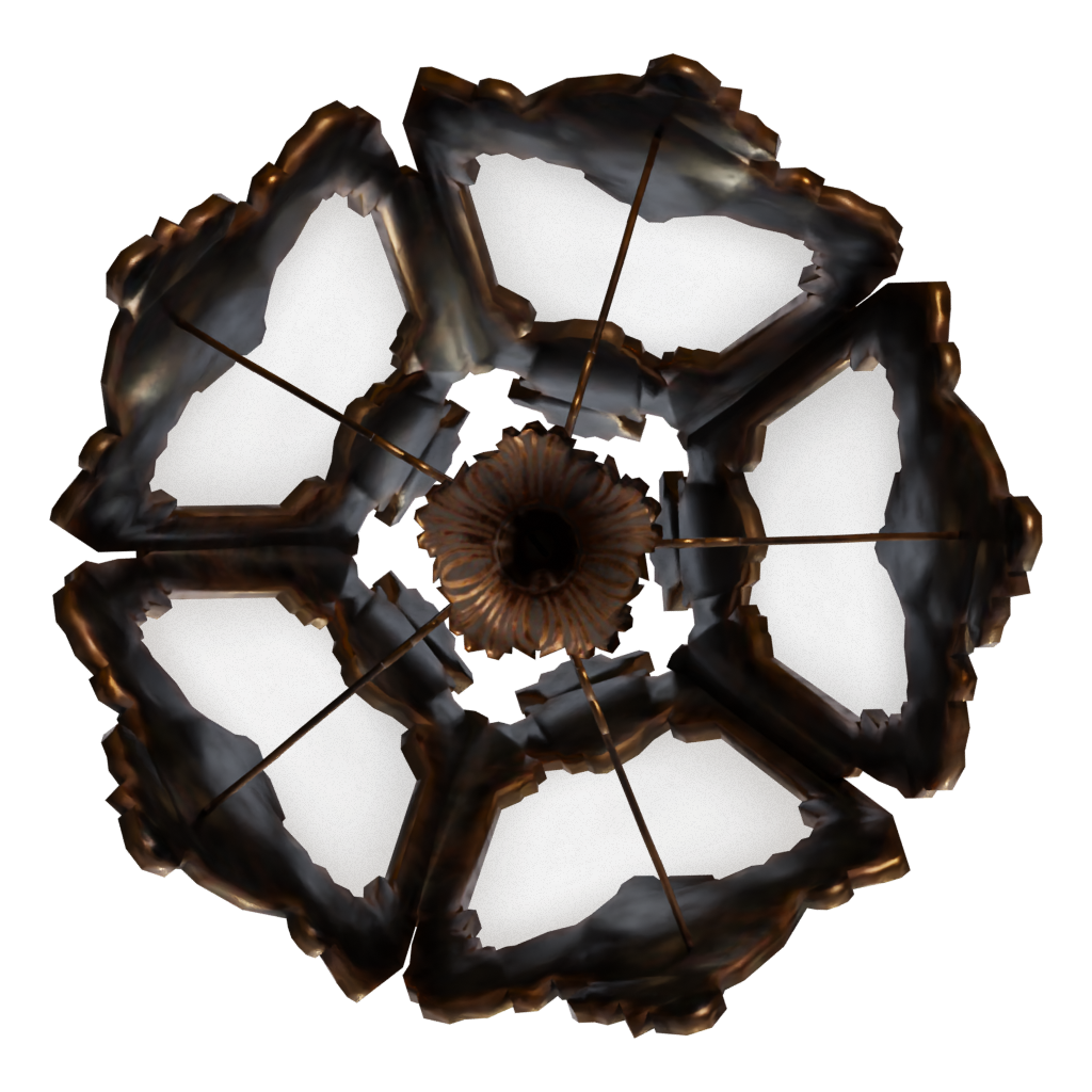 Top view of the Lantern Chandelier 3D model