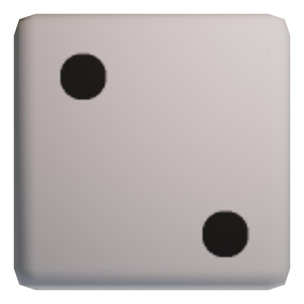 Top view of the Dice 3D model