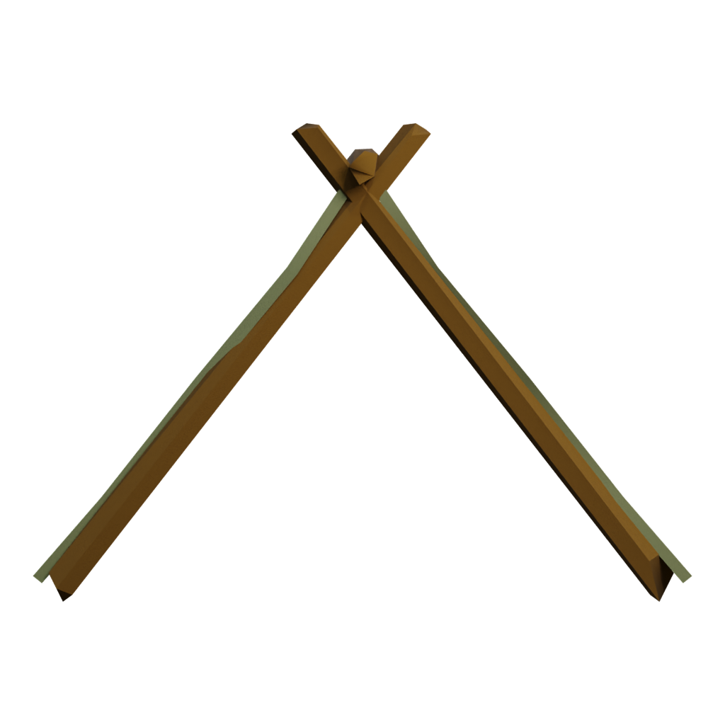 Front view of the Camp 3D model