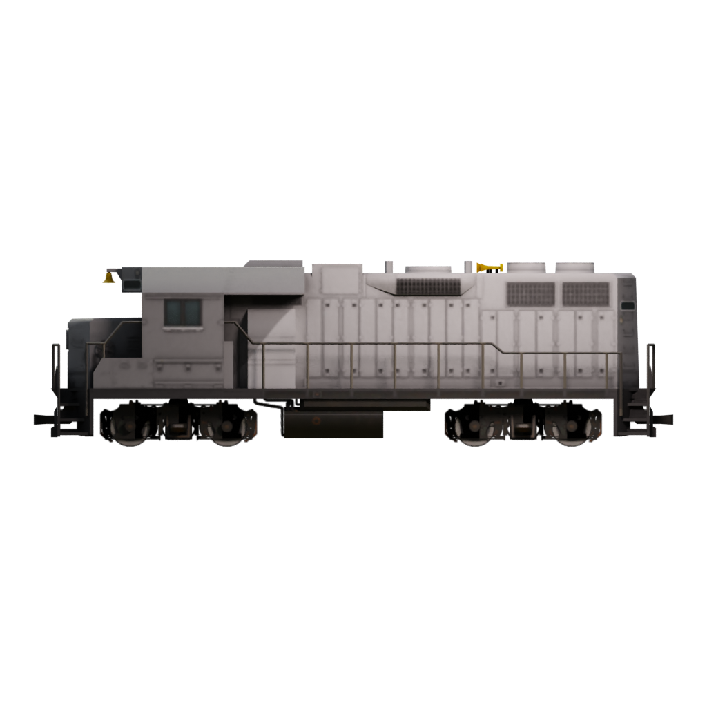Left view of the Freight Train 3D model