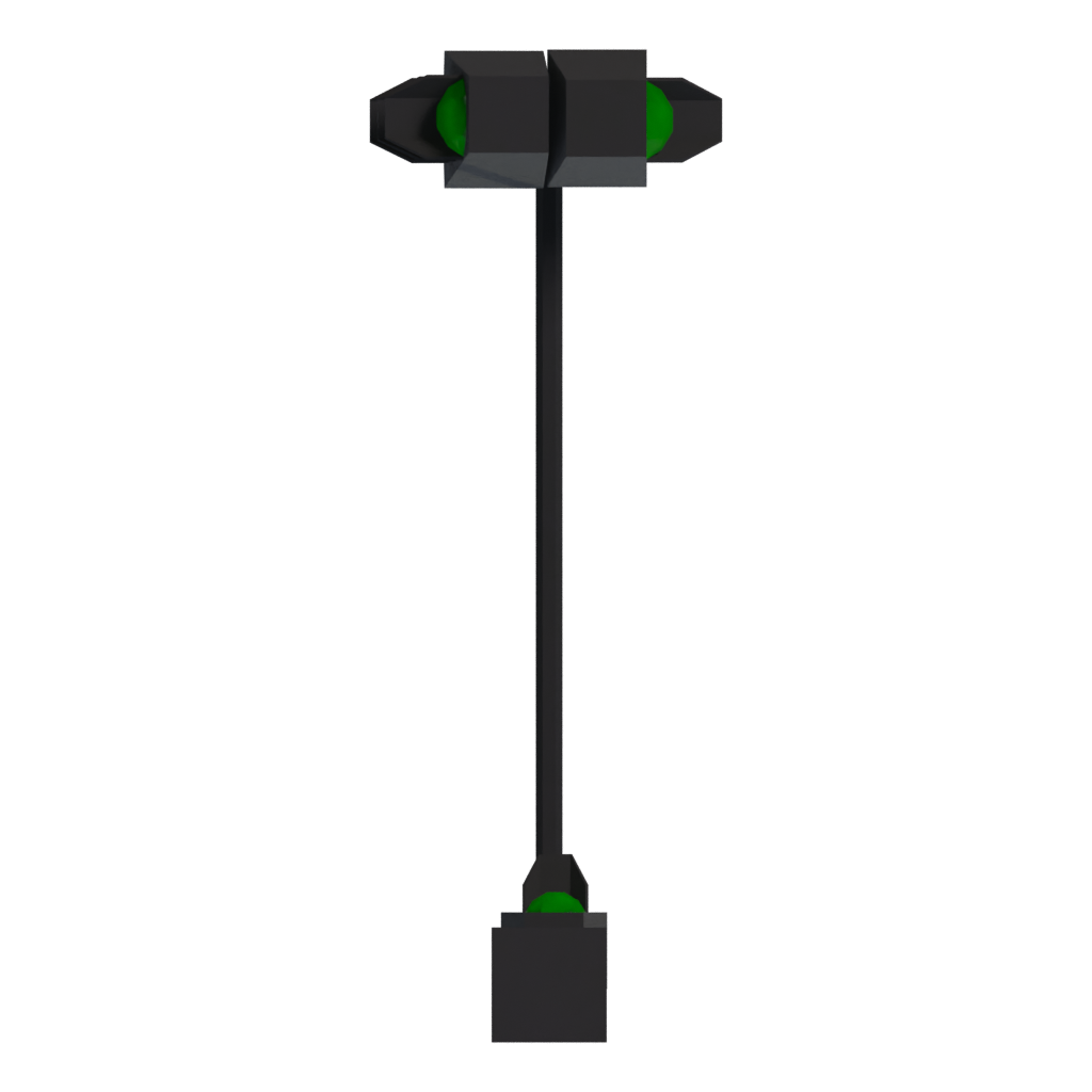 Bottom view of the Traffic Lights 3D model