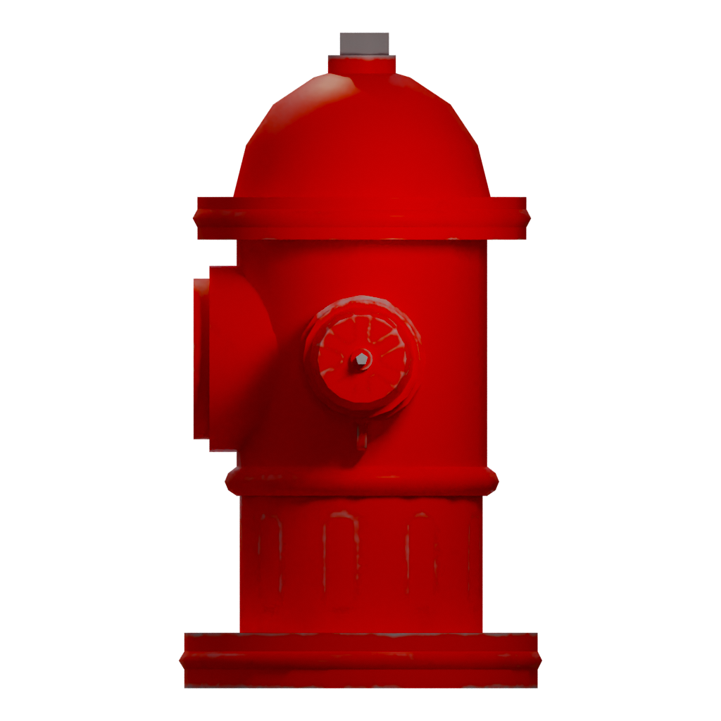 Left view of the Fire Hydrant 3D model