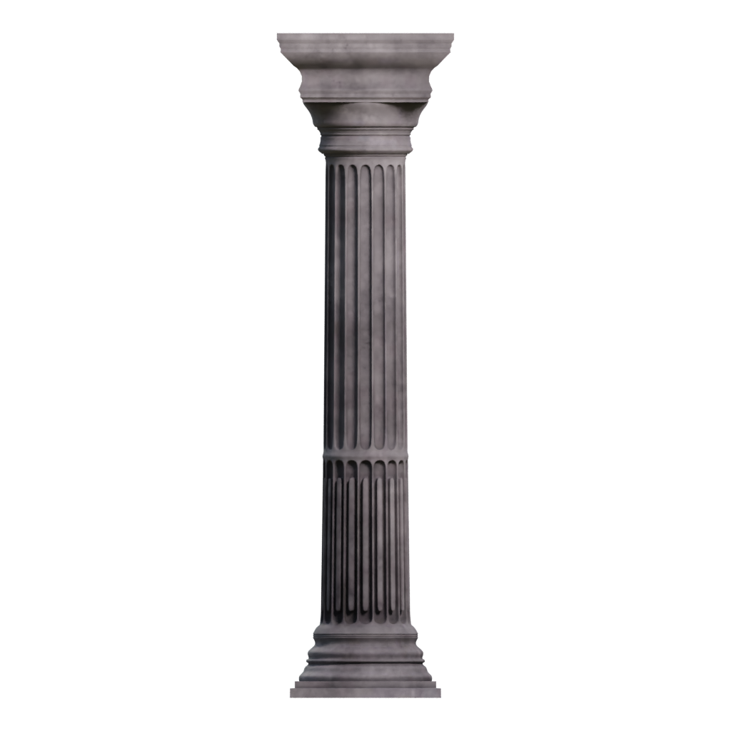 Left view of the Concrete Column 3D model