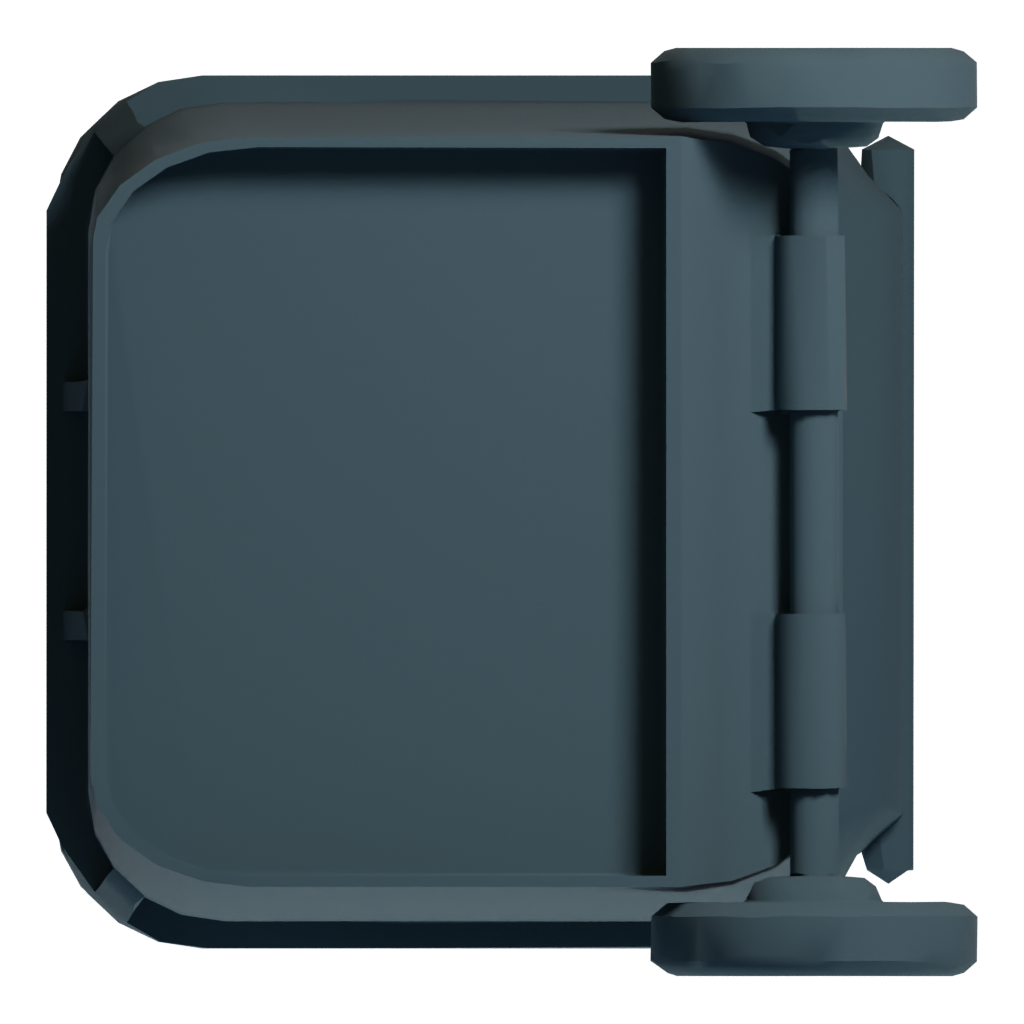 Bottom view of the Trash Can 3D model