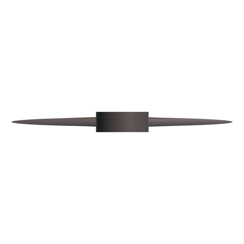 Bottom view of the Bastard Sword 3D model