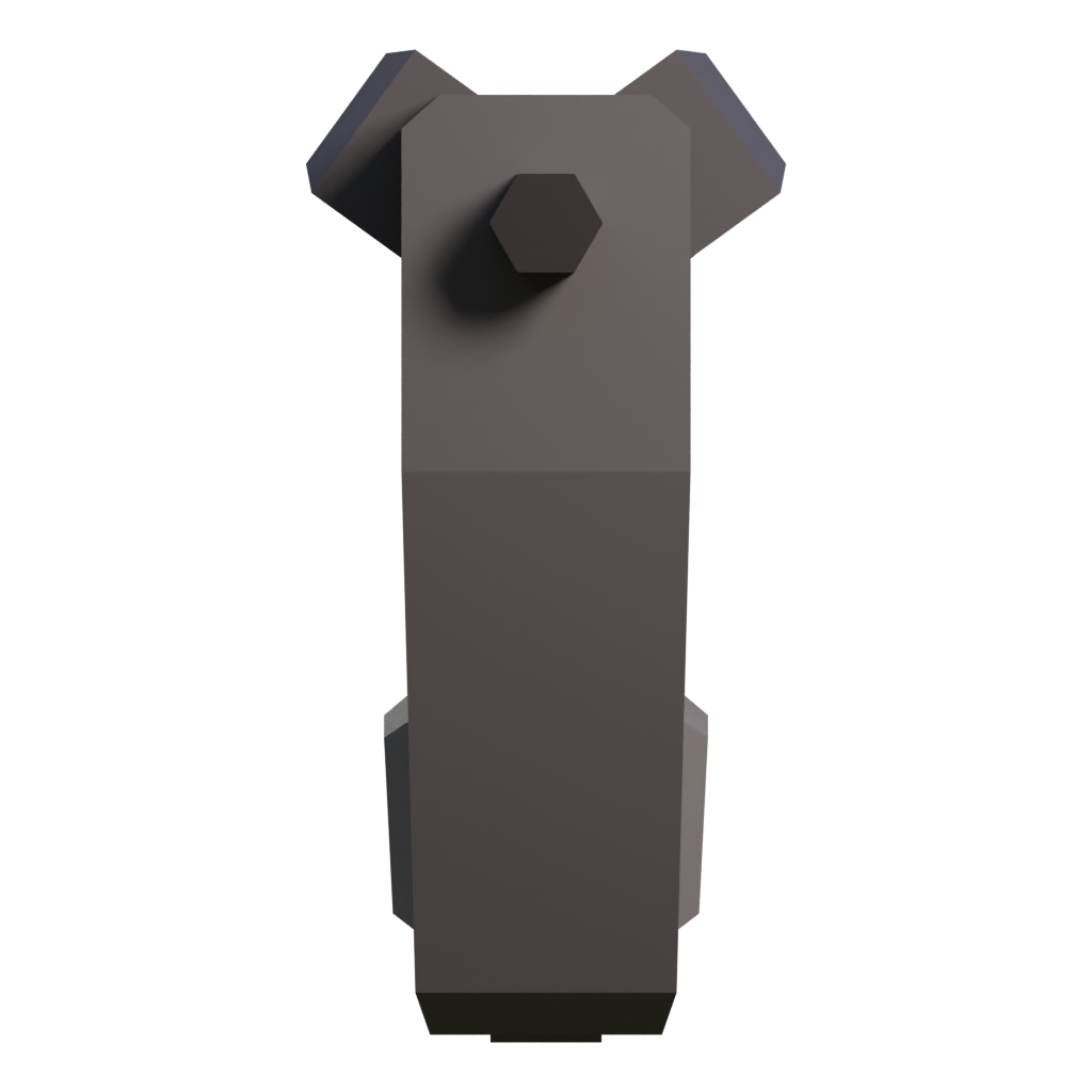 Left view of the Sci Fi Basic Pistol 3D model