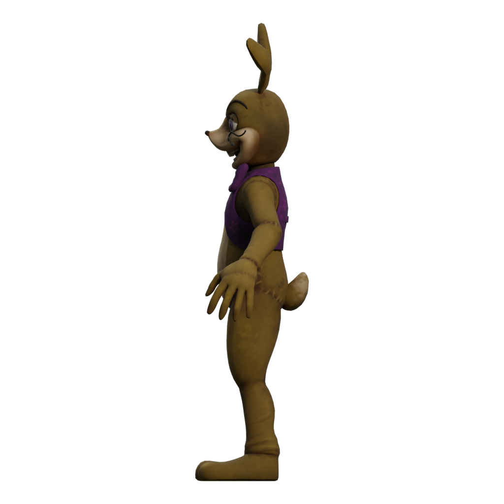 Left view of the Glitchtrap FNAF Vr 3D model
