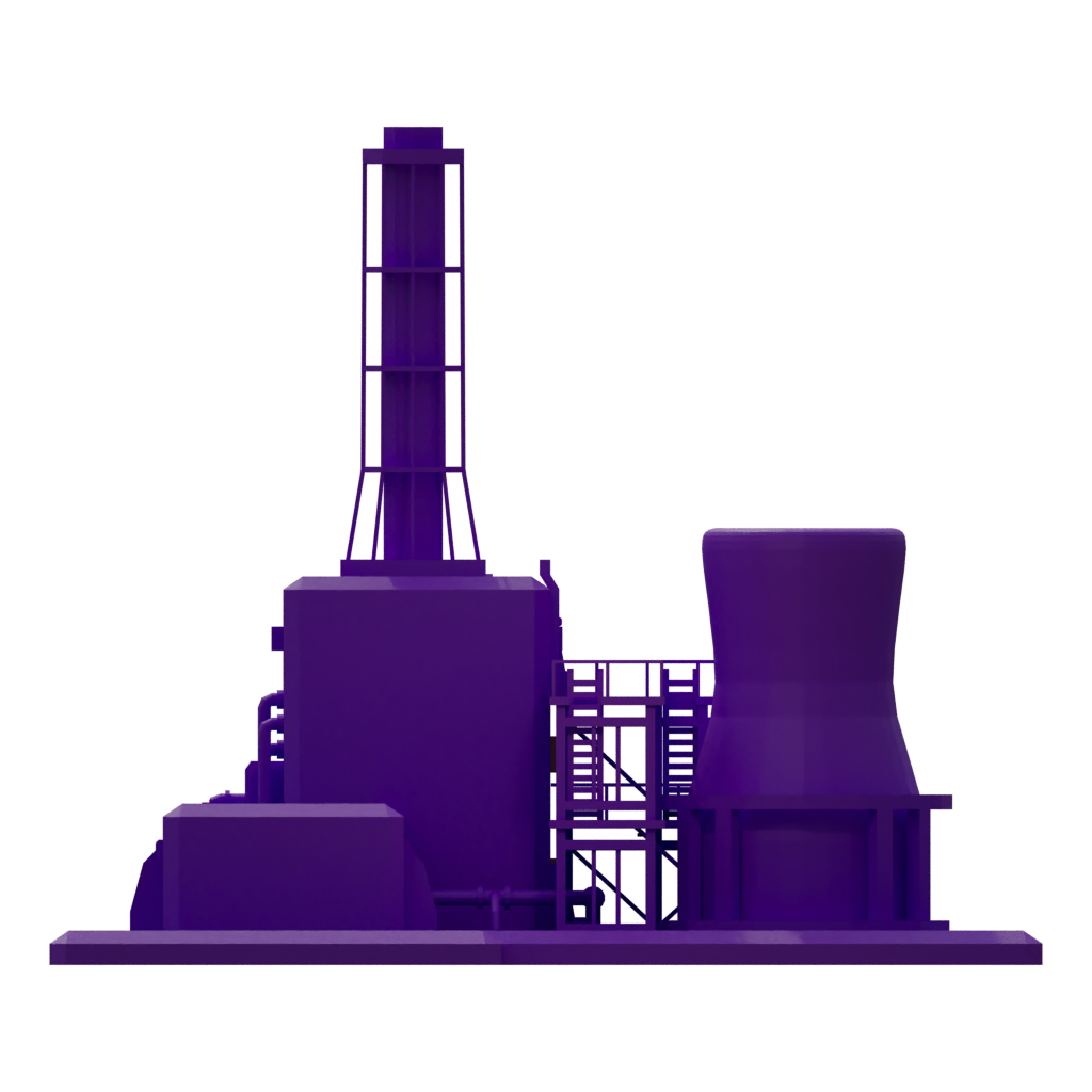 Right view of the Nuclear Station 3D model