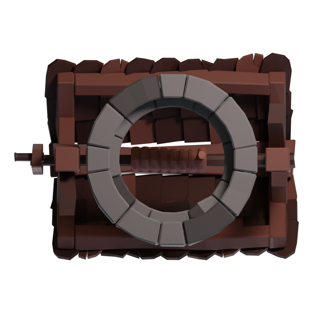 Bottom view of the Toon Type Well 3D model