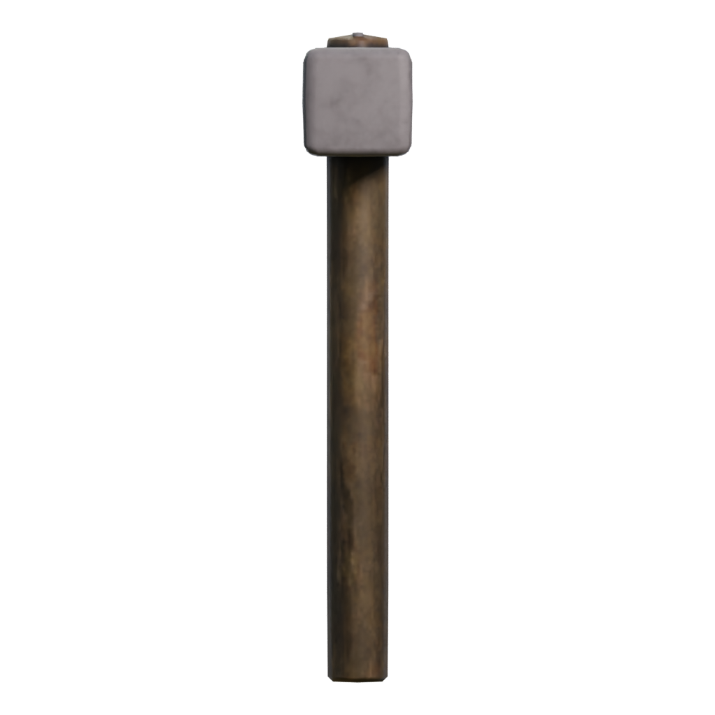 Right view of the Old Hammer 3D model