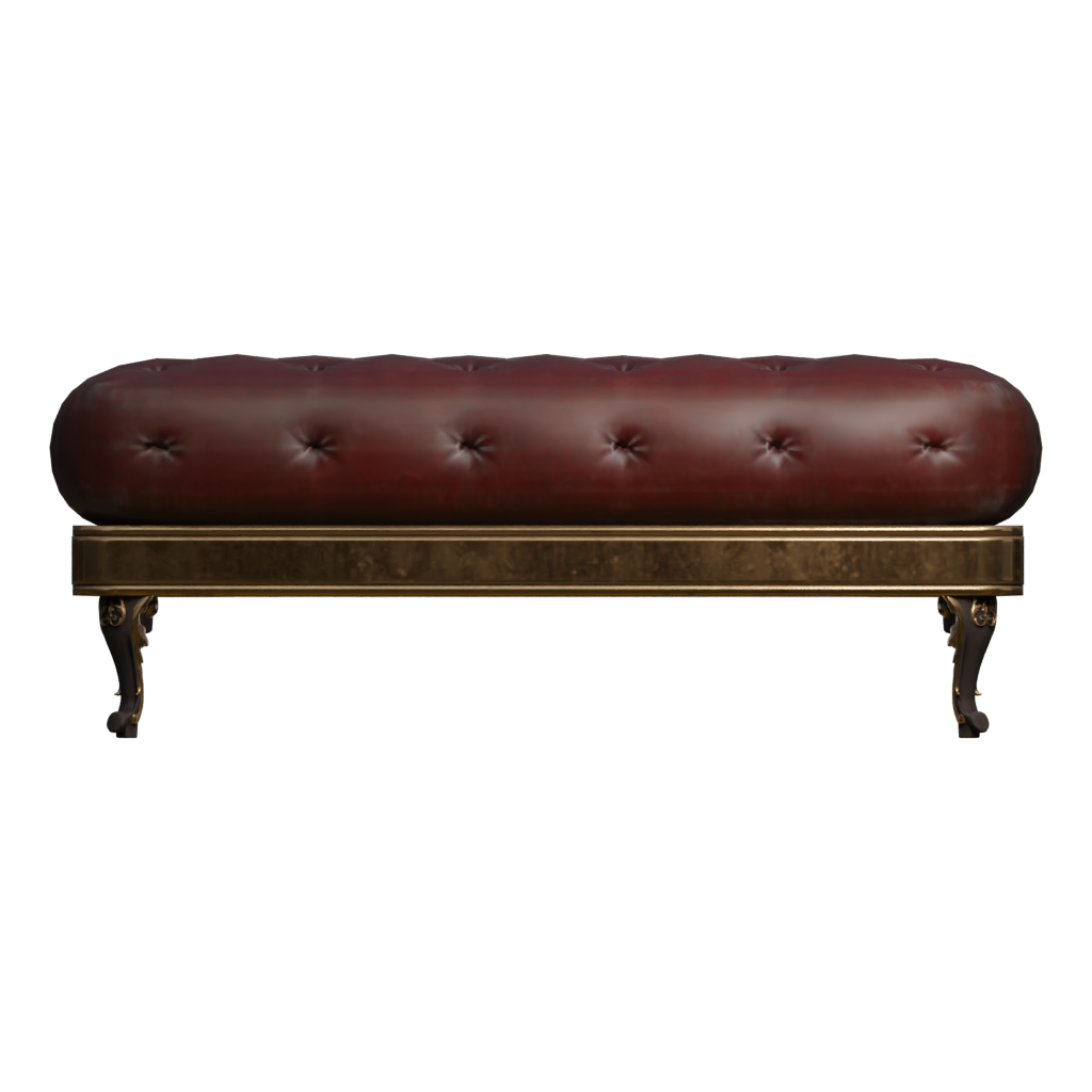 Front view of the Bed Bench 3D model
