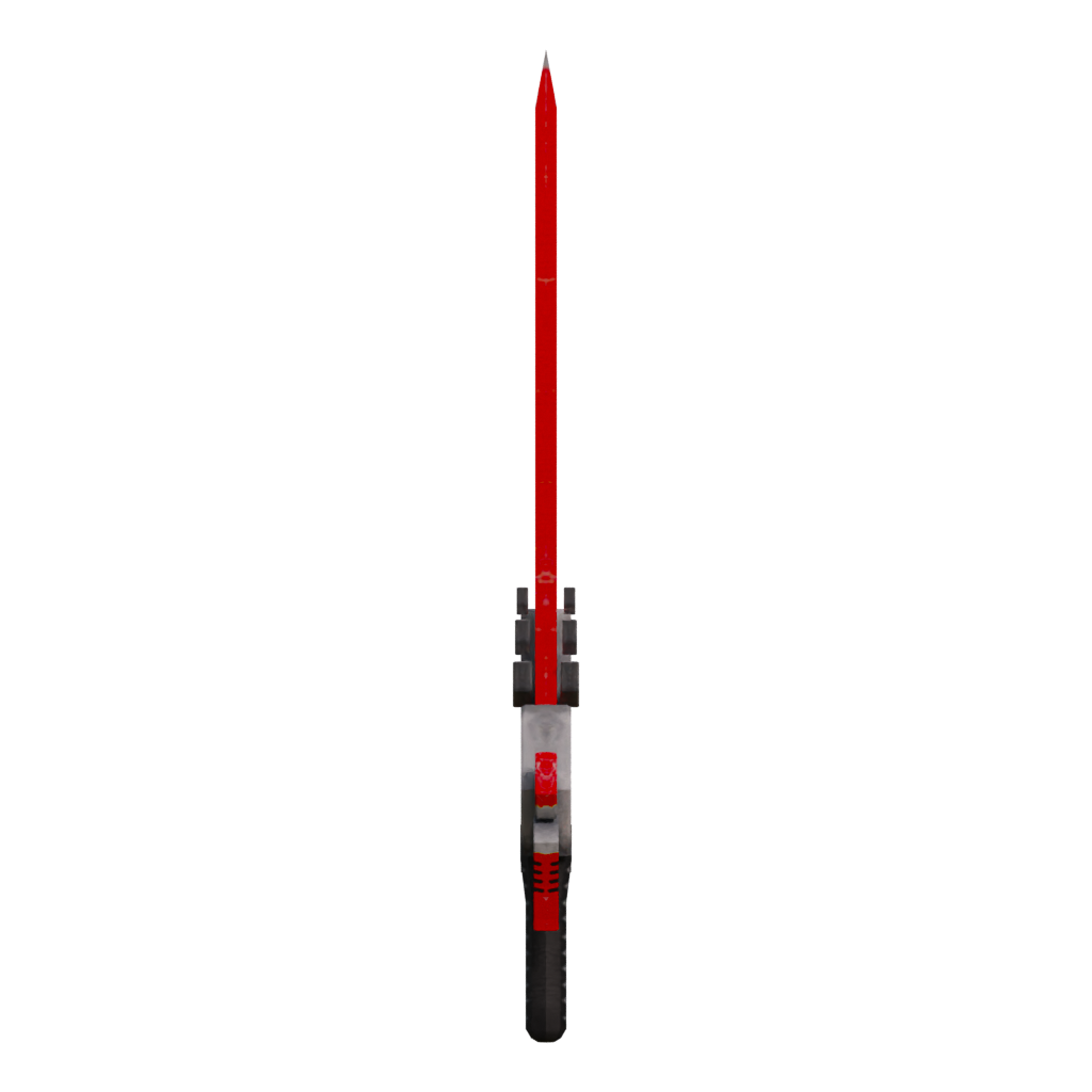 Left view of the Red Sword 3D model