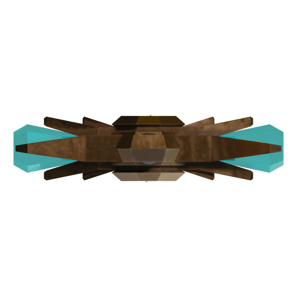 Bottom view of the Long Sword Of Azeroth 3D model