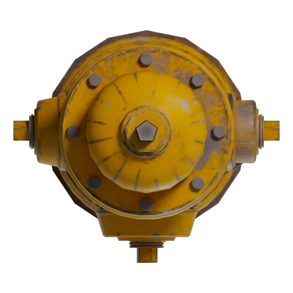Top view of the Hydrant 3D model