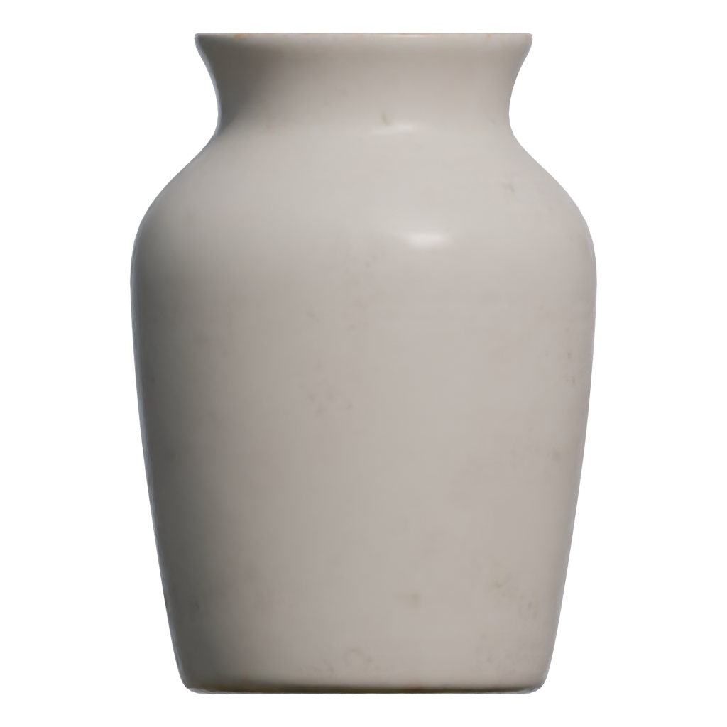 Front view of the Ceramic Vase 3D model