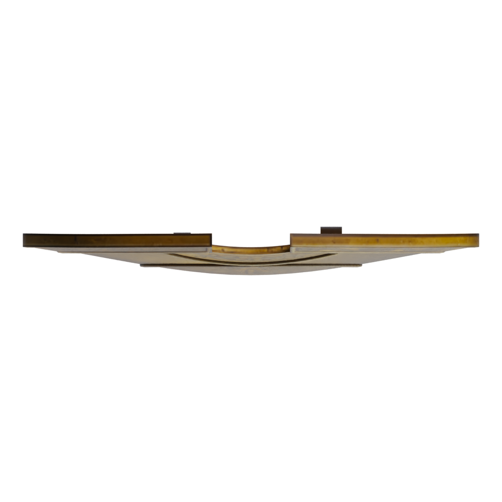 Top view of the Bronze Shield 3D model