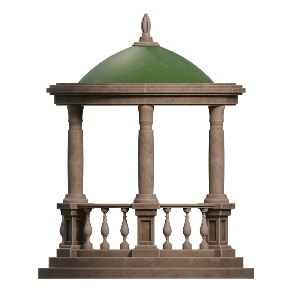 Right view of the Rotunda 1 3D model