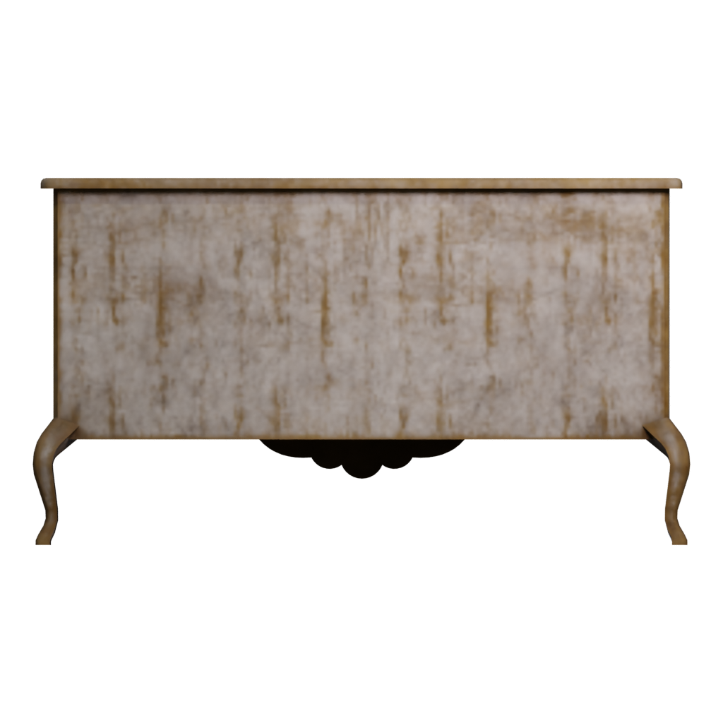 Back view of the Bedside Table 3D model