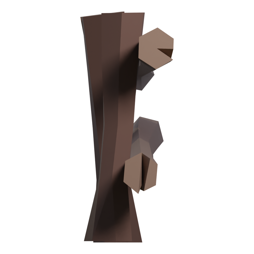 Left view of the Simple Garden Fence 3D model