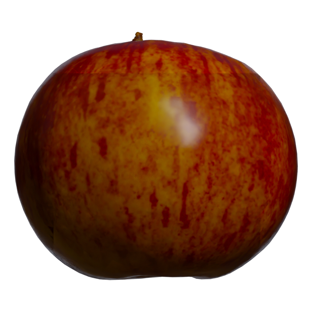 Back view of the Apple 3D model