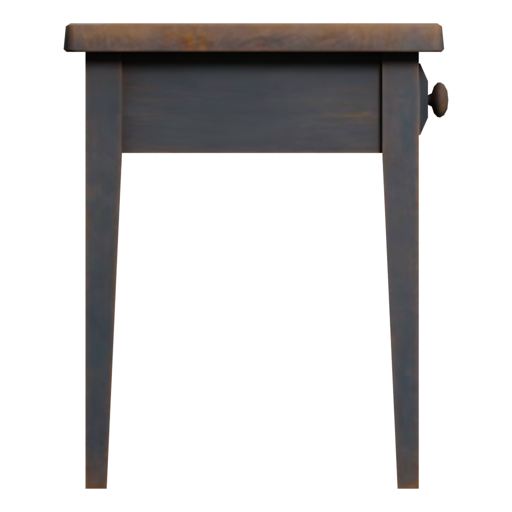 Right view of the Painted Wooden Nightstand 3D model
