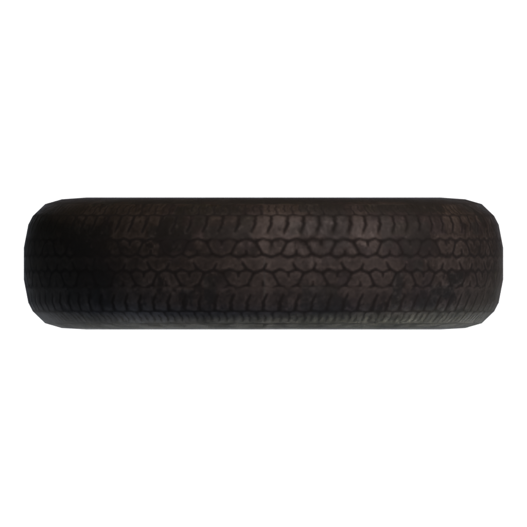 Top view of the Old Tyre 3D model