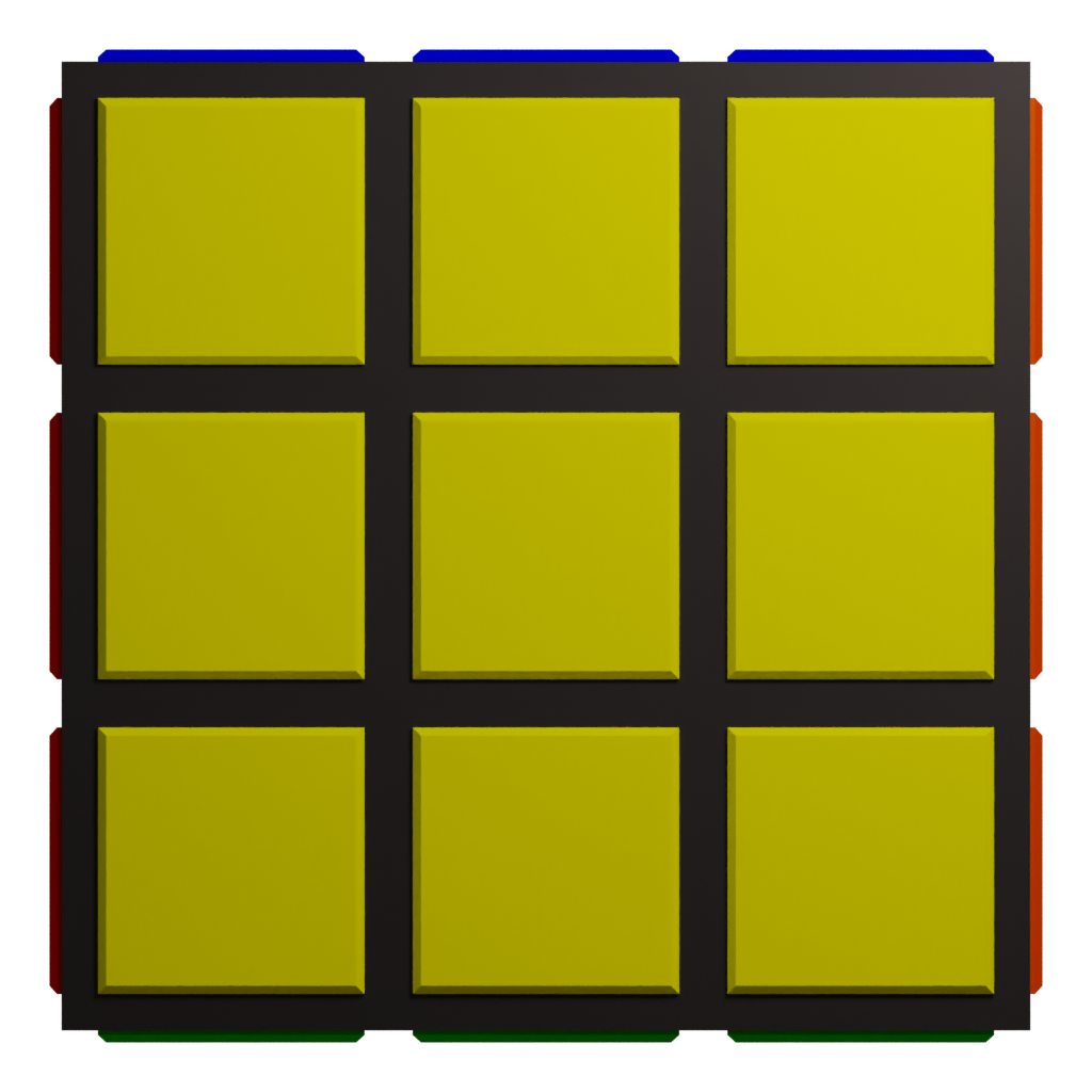 Left view of the Rubiks Cube 3D model